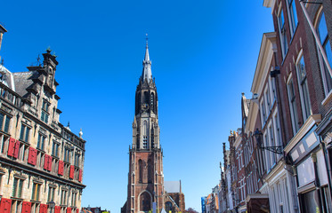 Canvas Print - delft historic city in the netherlands