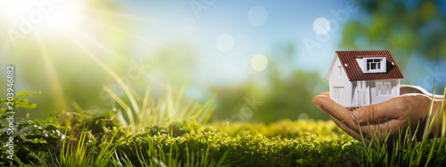 Small house in hand