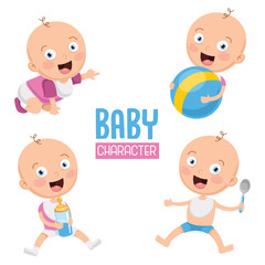 vector illustration of baby