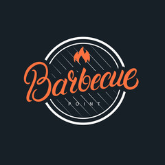 Wall Mural - Barbecue hand written lettering logo