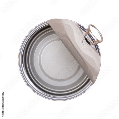 Empty aluminium tin over white background - Lattina di alluminio ...