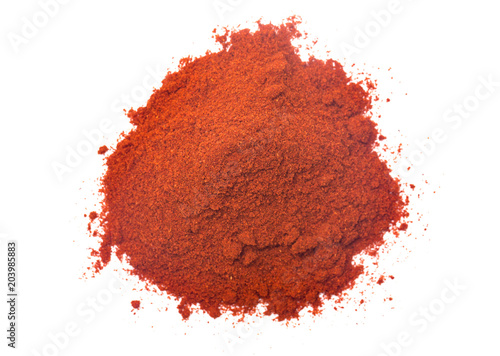 Fotografía Powdered Paprika on a White Background