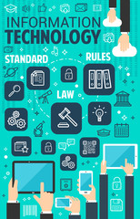 Poster - Vector information technology internet poster
