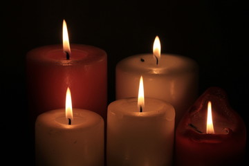 Group of burning candles