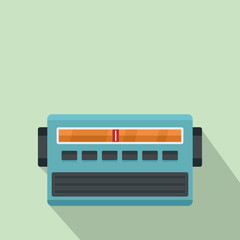 Sticker - Blue fm radio icon. Flat illustration of blue fm radio vector icon for web design