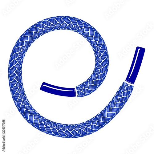 Blue shoelace icon, simple style Tableau sur Toile