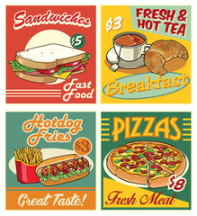 fast food design in retro