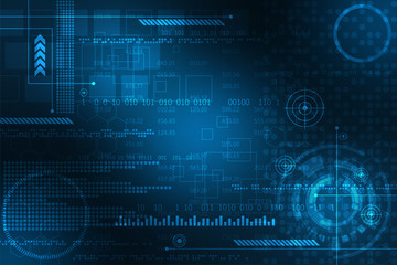 Wall Mural - interface that represents the key database in digital.