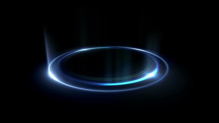 Wall Mural - Empty podium. Disco club. Rays view. Show magic party. Calm motion. Glint check scene. Bright space. .Stand round. Vivid stage. Whirlpool spiral backdrop. Exhibition platform. Glare bright tape.