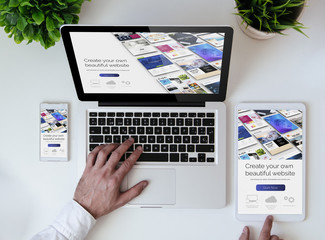office tabletop cool website builder