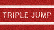 Triple jump font on running track 