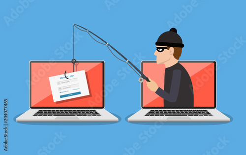 Fotografía Phishing scam, hacker attack