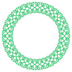 Round celtic knots frame. Traditional medieval frame pattern ill