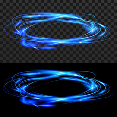 Wall Mural - Futuristic soft light orbital transparent fusion circle