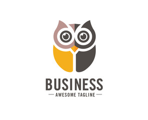 Wall Mural - Owl logo vector in modern colorful logo design, Owl icon vector isolated on white background