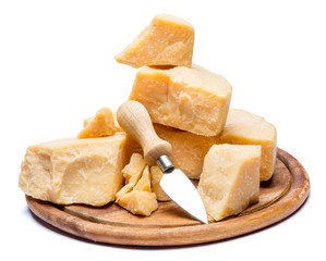 Wall Mural - pieces of parmesan or parmigiano cheese