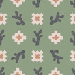 vector cactus plus green seamless repeat pattern background