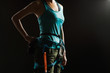 © View Stock - Young women rock climbing