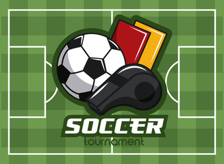 Soccer tournament cartoons concept vector illustration graphic design