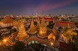 Wat Pho temple at twilight, Bangkok, Thailand