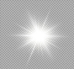 white sparks glitter special light effect. vector sparkles on transparent background. christmas abst