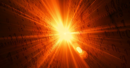 Wall Mural - digital fire - technology background