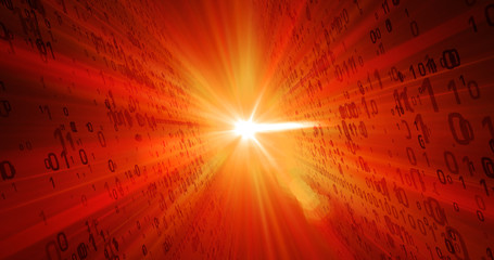 Wall Mural - digital fire - technology background