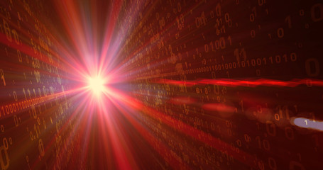 Wall Mural - digital fire - technology background