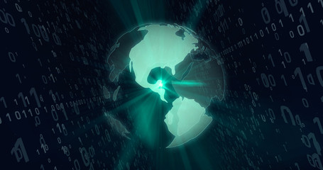 Wall Mural - world of digital technology concept