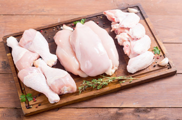 Wall Mural - Raw chicken meat