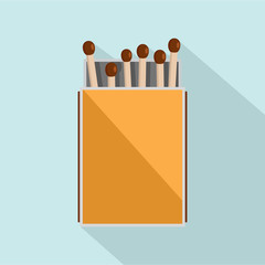 Sticker - Pack of matches icon. Flat illustration of pack of matches vector icon for web design