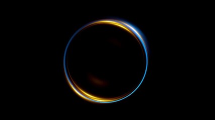 Wall Mural - abstract neon background. luminous swirling. glowing spiral cover. black elegant. halo around. power