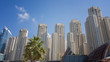 DUBAI, UAE JBR - View of modern skyscrapers in Jumeirah beach residence 