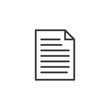 © alekseyvanin - Document file outline icon. linear style sign for mobile concept and web design. Paper doc simple line vector icon. Symbol, logo illustration. Pixel perfect vector graphics