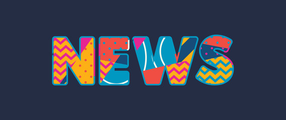 Sticker - News Concept Word Art Illustration