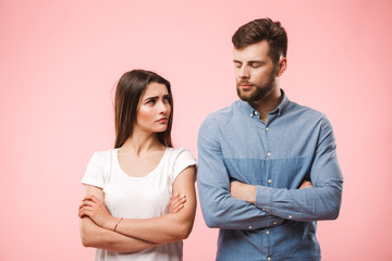 Wall Mural - Portrait of an angry young couple