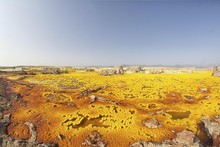 Sulphur Sediments In The Thermal Area Of Dallol, Danakil-Senke, Ethiopia, Africa