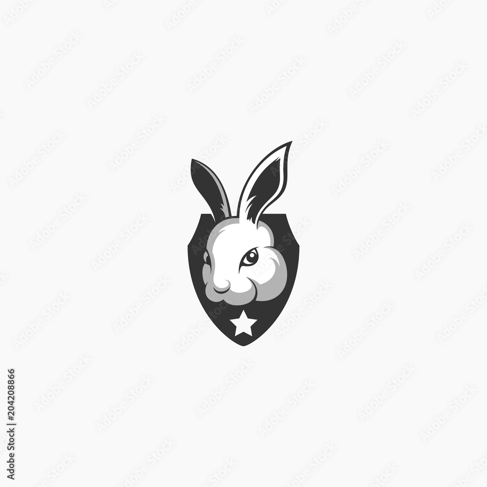 rabbit electronic sport logo Stock Vector | Adobe Stock