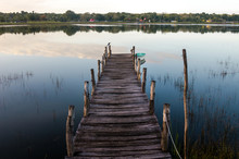 Wooden Pier In A Lake