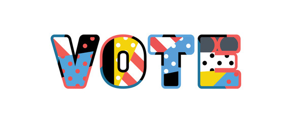 Poster - Vote Concept Word Art Illustration