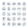 © djvectors - Modern Simple Set of transports, industry, furniture Vector outline Icons. Contains such Icons as  renewable,  skate,  board,  construction and more on white background. Fully Editable. Pixel Perfect