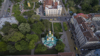 Poster - Aerial view of the Russian church, Sofia, Bulgaria