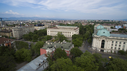 Canvas Print - Aerial view of Sofia University St. Kliment Ohridski, Sofia, Bulgaria