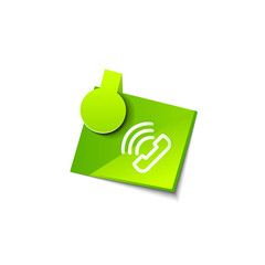 Wall Mural - Vector phone support web button
