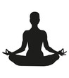 © tanya69 - Famale or person body in yoga lotus asana isolated on white background. Black silhouette of a woman in a lotus pose. Graphic object. International yoga day.