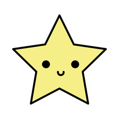 Sticker - color happy star videogame character technology