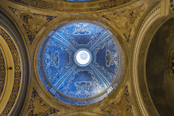 Ceiling of a church in Ragusa, Sicily, Italy