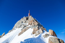 The Aiguille Du Midi (3,842 M) Is A Mountain In The Mont Blanc Massif In The French Alps