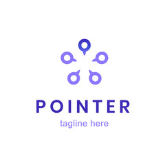 Wall Mural - Pointer flat style design logo template