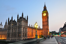 Big Ben, Houses Of Parliament, London, England, Uk